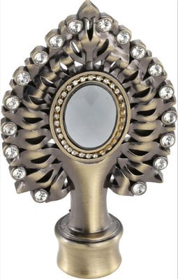 Cortina principal de vidro decorativa luxuosa Ros de Rod Accessories Curtain Finials For da cortina
