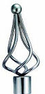 Cortina principal de vidro decorativa luxuosa Ros de Rod Accessories Curtain Finials For da cortina