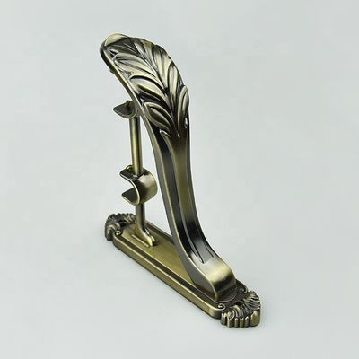 Suporte dobro ajustável luxuoso por atacado da haste de cortina do alumínio 28/19mm do metal dos acessórios da haste de cortina