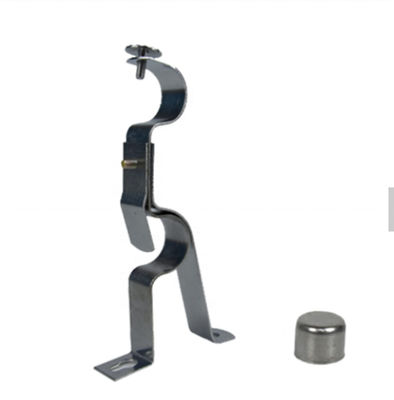 Tubulação decorativa fixada na parede Rod Set Metal Sliver da cortina 28mm 25mm