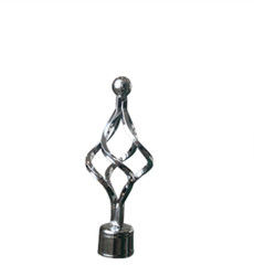 Tubulação decorativa fixada na parede Rod Set Metal Sliver da cortina 28mm 25mm