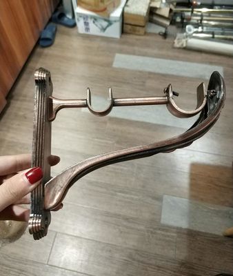 Cortina dobro de bronze de cobre Rod Bracket Curtain Accessories do metal 28/19mm do suporte da cortina da cor