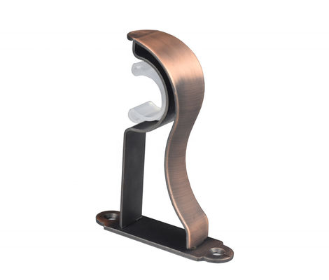 Suporte dobro de Rod Hardware Channel U da parede de cortina do teto dobro