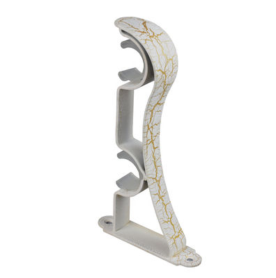 material de Rod Brackets Aluminum Alloy Iron da cortina do dobro do ouro de 25mm 28mm