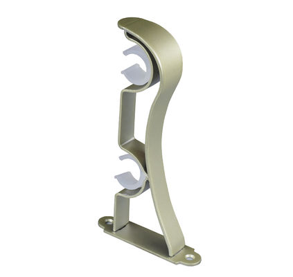 material de Rod Brackets Aluminum Alloy Iron da cortina do dobro do ouro de 25mm 28mm
