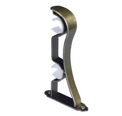 material de Rod Brackets Aluminum Alloy Iron da cortina do dobro do ouro de 25mm 28mm