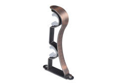 material de Rod Brackets Aluminum Alloy Iron da cortina do dobro do ouro de 25mm 28mm