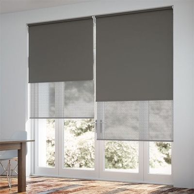 ODM moderno do OEM de Windows do escritório de Grey Roller Blinds For Indoor da tela manual