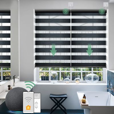 Cortinas de janela inteligentes espertas do controle do App motorizadas para o Odm do Oem da decoração