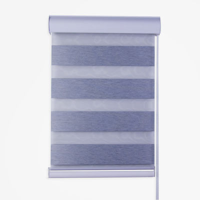 Estilo inteligente da zebra da dupla camada das cortinas de janela da noite do dia com controle esperto