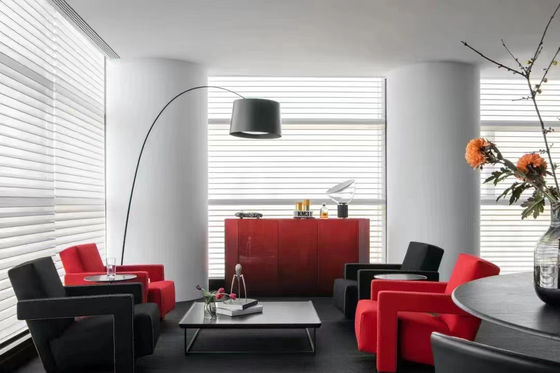 Escurecimento motorizado elétrico das cortinas do La de Shangri da luz suave com duas camadas do fio