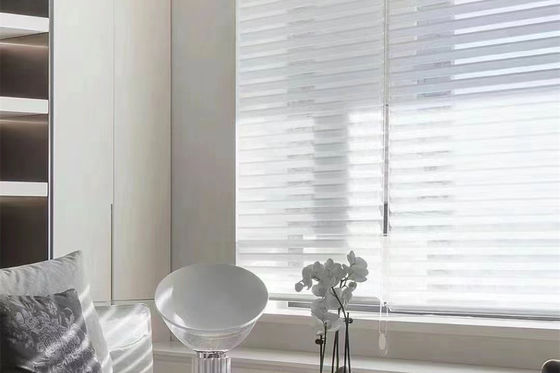Escurecimento motorizado elétrico das cortinas do La de Shangri da luz suave com duas camadas do fio