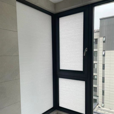 Cortinas automáticas elétricas do favo de mel, material celular do poliéster das máscaras de janela