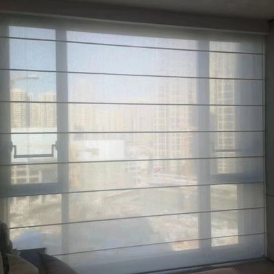 ODM Roman Curtain Blinds horizontal, fio de poliéster Roman Shades For Living Room