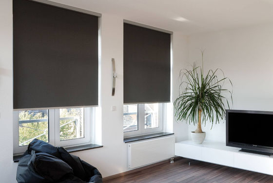 Grey Polyester Fabric Roller Blinds 100% para a taxa aberta da sala de visitas 85%