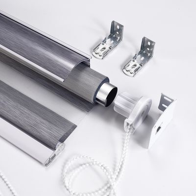 Estilo inteligente da zebra da dupla camada das cortinas de janela da noite do dia com controle esperto