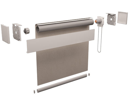 Estilo inteligente da zebra da dupla camada das cortinas de janela da noite do dia com controle esperto