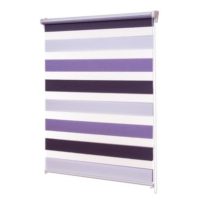 Teste padrão horizontal dobro das cortinas de rolo da zebra do banheiro da cozinha do escritório do escurecimento