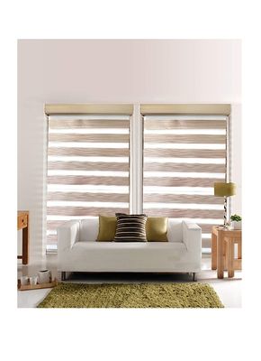 Para-sol e proteção solar macios da engenharia de Gauze Blackout Curtains Office Bathroom da zebra da dupla camada
