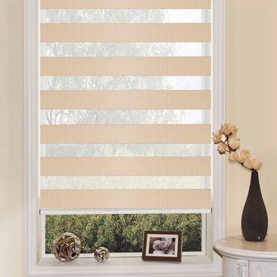 Para-sol e proteção solar macios da engenharia de Gauze Blackout Curtains Office Bathroom da zebra da dupla camada